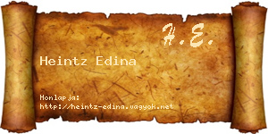 Heintz Edina névjegykártya